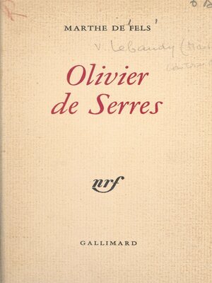 cover image of Olivier de Serres